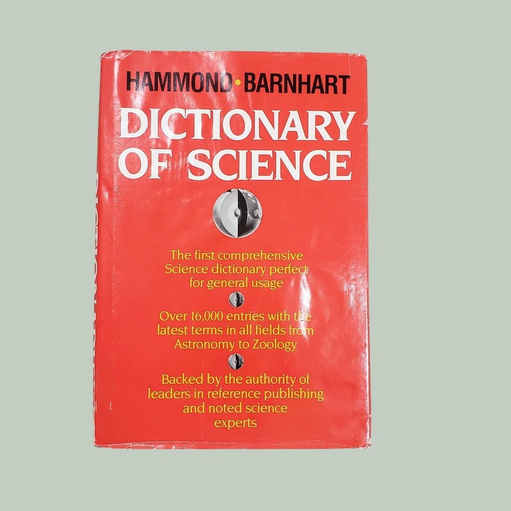 Hammond Barnhart Dictionary of Science Hardcover 1986 Vintage Reference Book